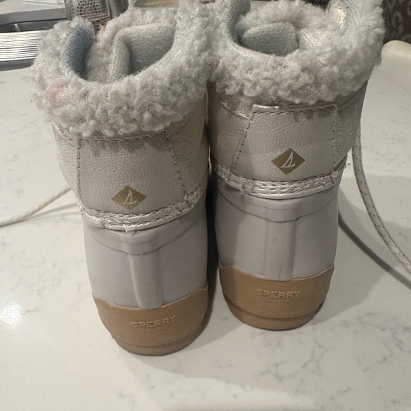 White Fur Sperry Boot - Picture 3 of 4